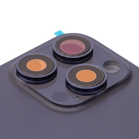 Задня панель корпуса для iPhone 15 Pro Max, синя, із склом камери, Original (PRC) Прев'ю 1