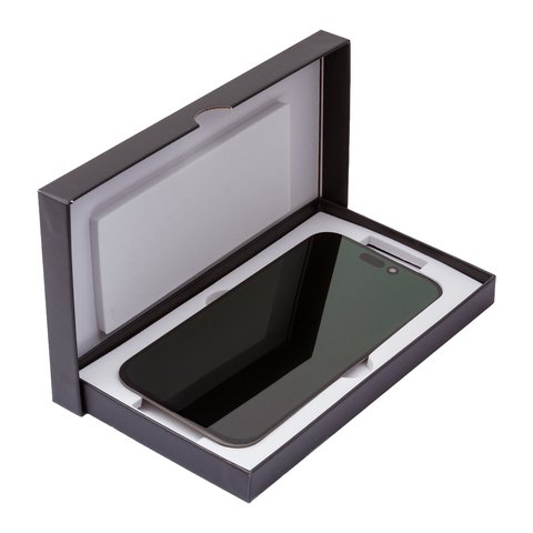 Дисплей для iPhone 16 Pro, чорний, з рамкою, High Copy, без мікросхеми, (OLED), GX OEM hard Прев'ю 2
