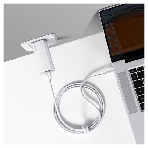 Cable USB Baseus Superior, USB tipo-A, USB tipo C, 100 cm, 100 W, blanco, #CAYS001302 Vista previa  1