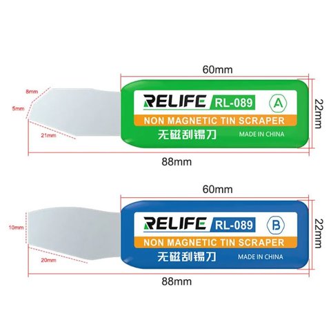 Spudger RELIFE RL-089, (for BGA reballing, metal, non-magnetic, 2 in 1) Preview 1