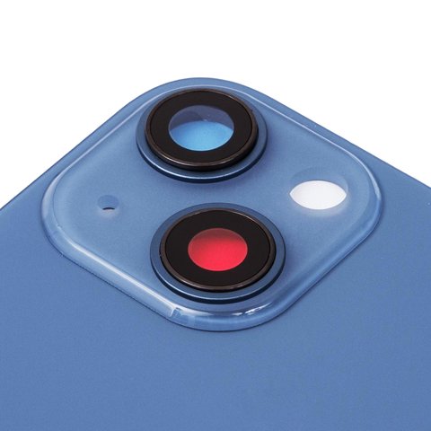 Housing Back Cover compatible with iPhone 13, (dark blue, with camera lens, small hole) Preview 1