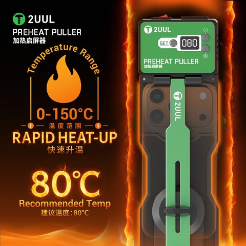 Soporte 2UUL DA10, para desensamblar dispositivos móviles, con control de temperatura hasta 150 °C, con calefacción Vista previa  1