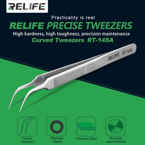 Pinzas para smd RELIFE RT-14SA, curvada Vista previa  1