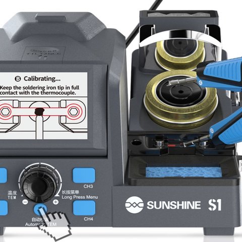 Estación de soldadura Sunshine S1, digital, 80 W, con asa en forma de pinza Vista previa  7