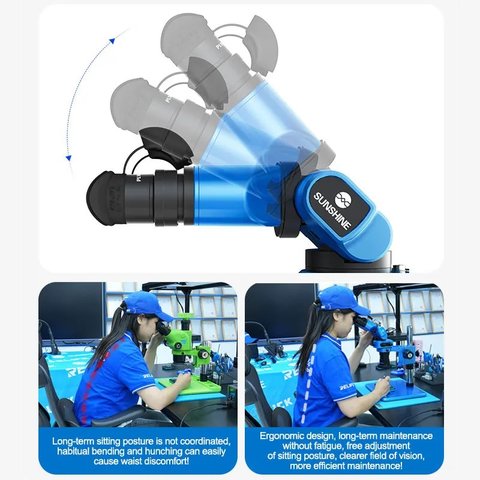 Microscopio Sunshine R360 Pro, trinocular, 7X-45X Vista previa  4