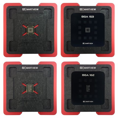 Набор RB-01 для реболлинга чипов EMMC / EMCP / UFS BGA153 / 162 / 169 / 186 / 221 / 254 / 297 с зафиксированной платой и магнитным держателем Превью 2