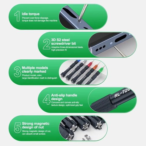 Отвертка трехлепестковая (Tri-Wing) RELIFE RL-726 3D/Y0.6, Tri-Point Превью 6