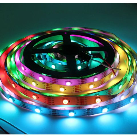 Світлодіодна стрічка RGB SMD5050, WS2813 (біла, з управлінням, IP20, 5 В, 30 діодів/м, 5 м) Прев'ю 2