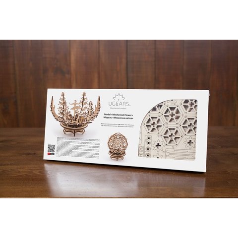 Mechanical 3D Puzzle UGEARS Flower-etui Preview 6